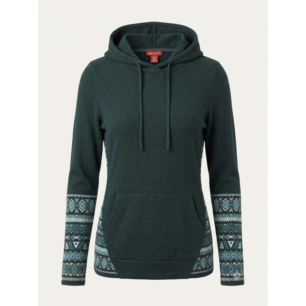Krimson Klover Merino Wool Blend Fair Isle Alpine Chic Sweater Green Women S
